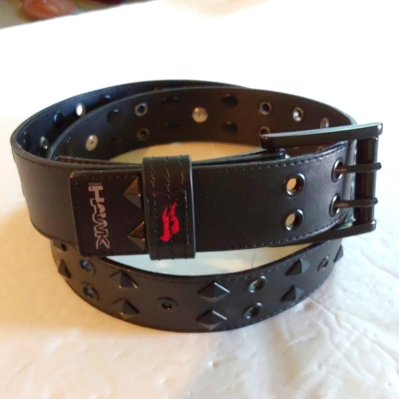 Tony Hawk Black pyramid Spiked Belt SKATER Skateboard Goth punk Sz.L/ XL - Picture 1 of 6